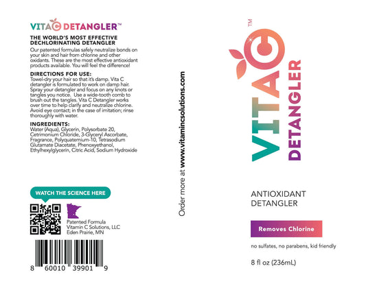 Antioxidant hair detangler with Vitamin C